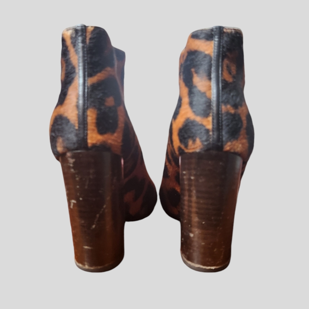 Tom Ford Leopard Ponyhair Zippered Ankle Boots - Picture 7 of 12